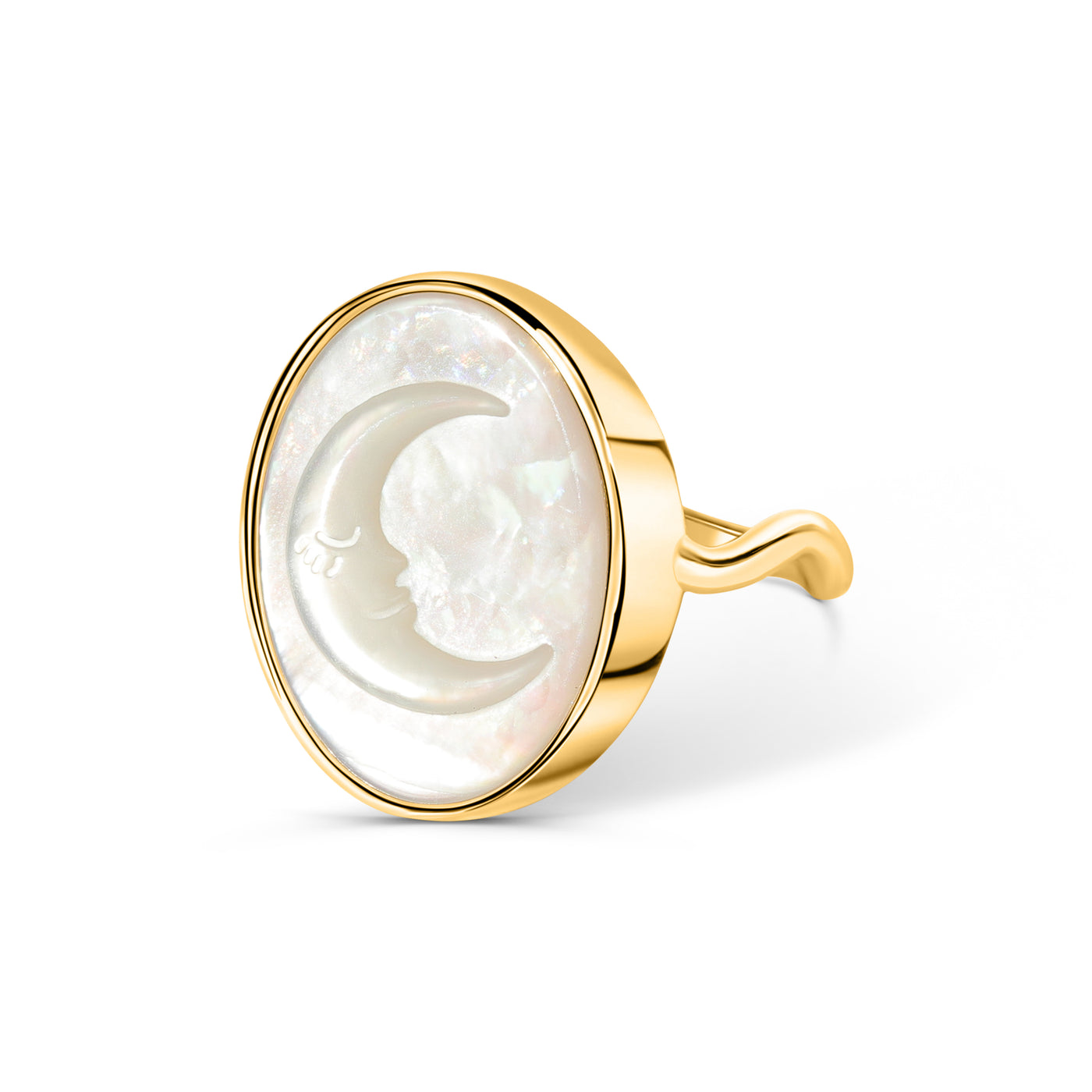 Moon Face Ring