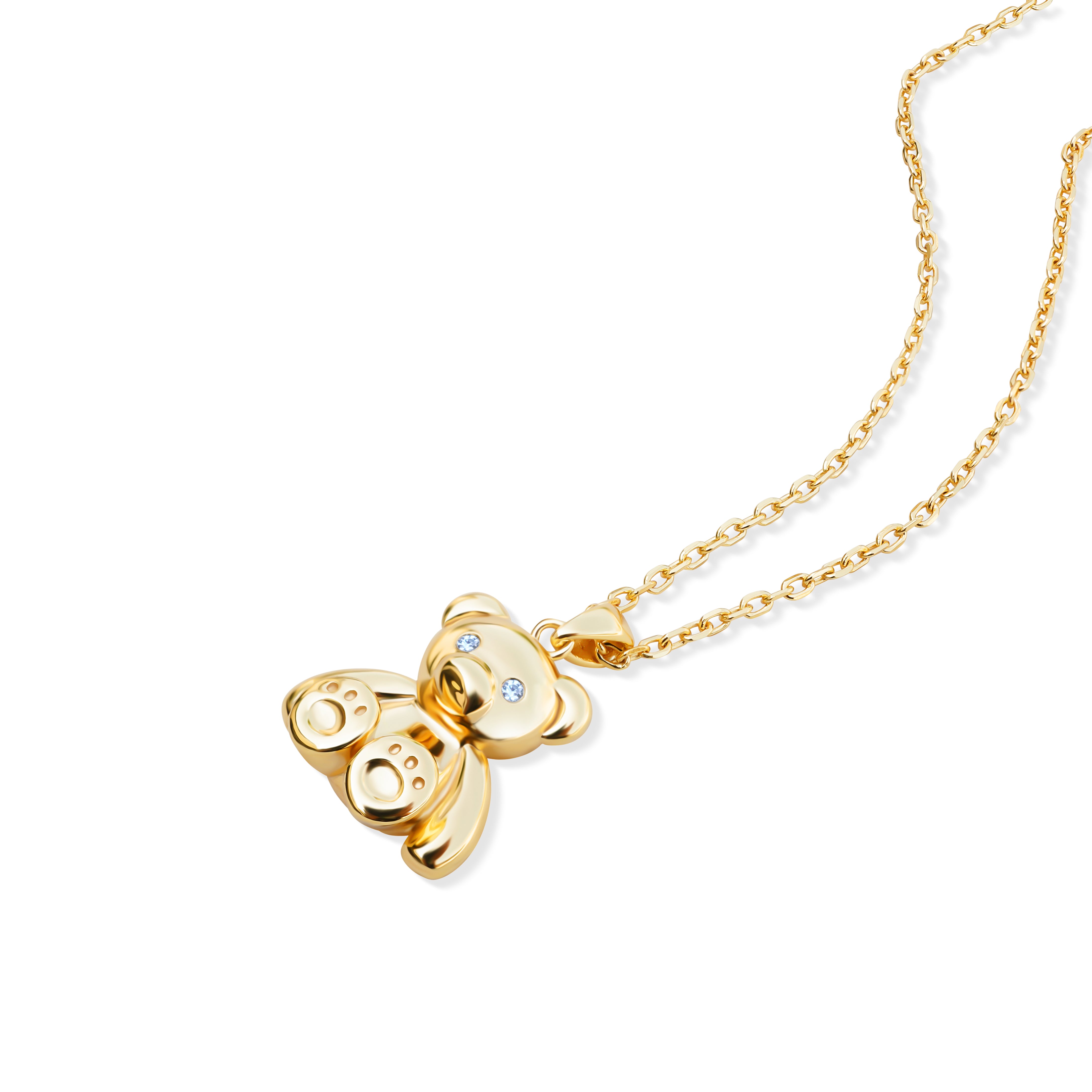 Al Alawi Gold Teddy Bear Necklace, 12 Roses of Love